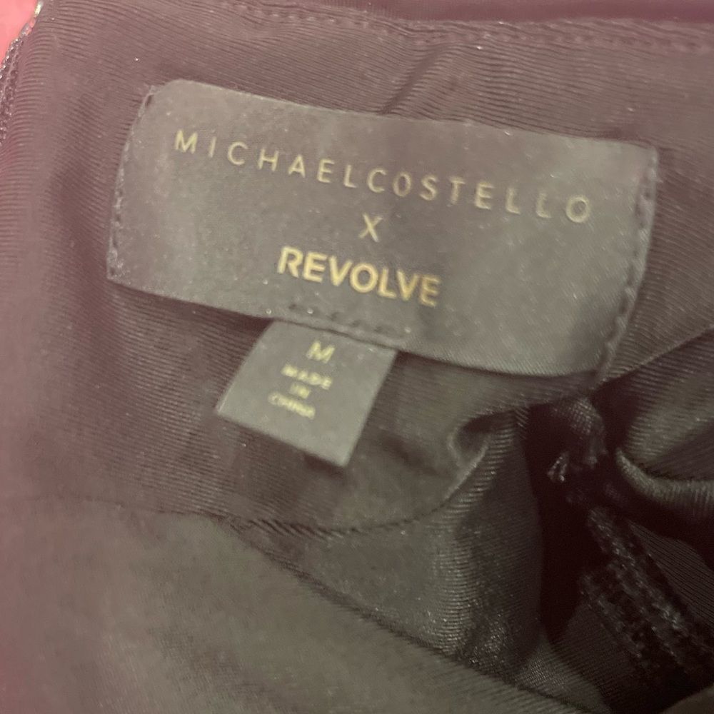 NEW Michael Costello x Revolve Houston Sequins Mesh Maxi Dress in Black.Size M - Picture 13 of 15